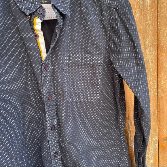 LEVEL TEN Men’s Dark Navy Blue Button Down Long Sleeve Shirt Size Small - Picture 9 of 11